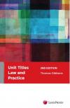 Unit Titles Law and Practice, 2nd edition cover