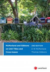 McMorland & Gibbons on Unit Titles and Cross-Leases, 2nd edition cover