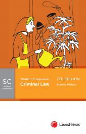 Student Companion: Criminal Law, 7th edition cover