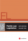 Family Law Legislation, 20th edition cover